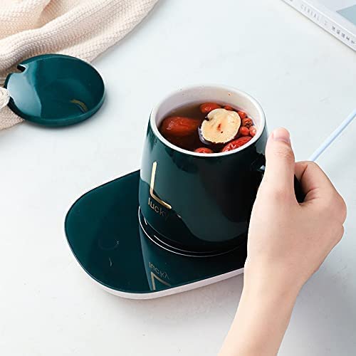 Electric Coffee Mug and Warmer Pad Set with Auto Shut-Off