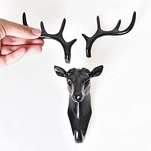 Stylish Adhesive Deer Head Key Holder - Pack of 3