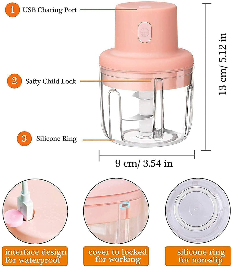 USB Rechargeable Mini Chopper Slicer