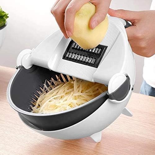 9 in 1 Multifunction Plastic Magic Rotate Vegetable Cutter