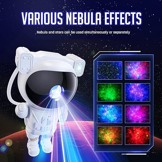 Astronaut Galaxy Projector - 360 Magnetic Head Rotation, Remote Control