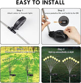 8 LED Solar Garden Light - Wind Swaying Outdoor Decor