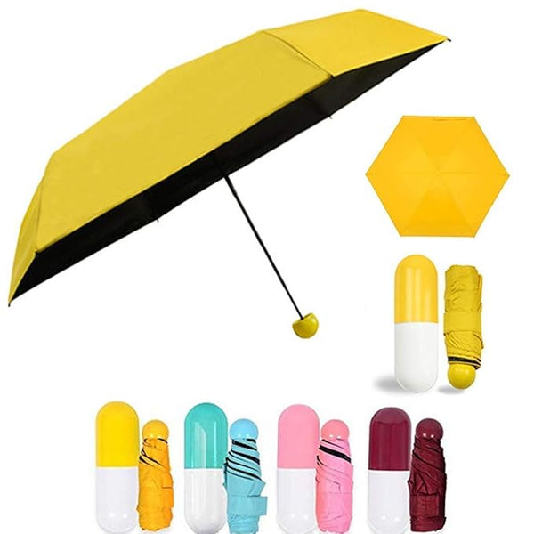 Foldable Umbrella with Capsule Storage Case - Compact & Durable