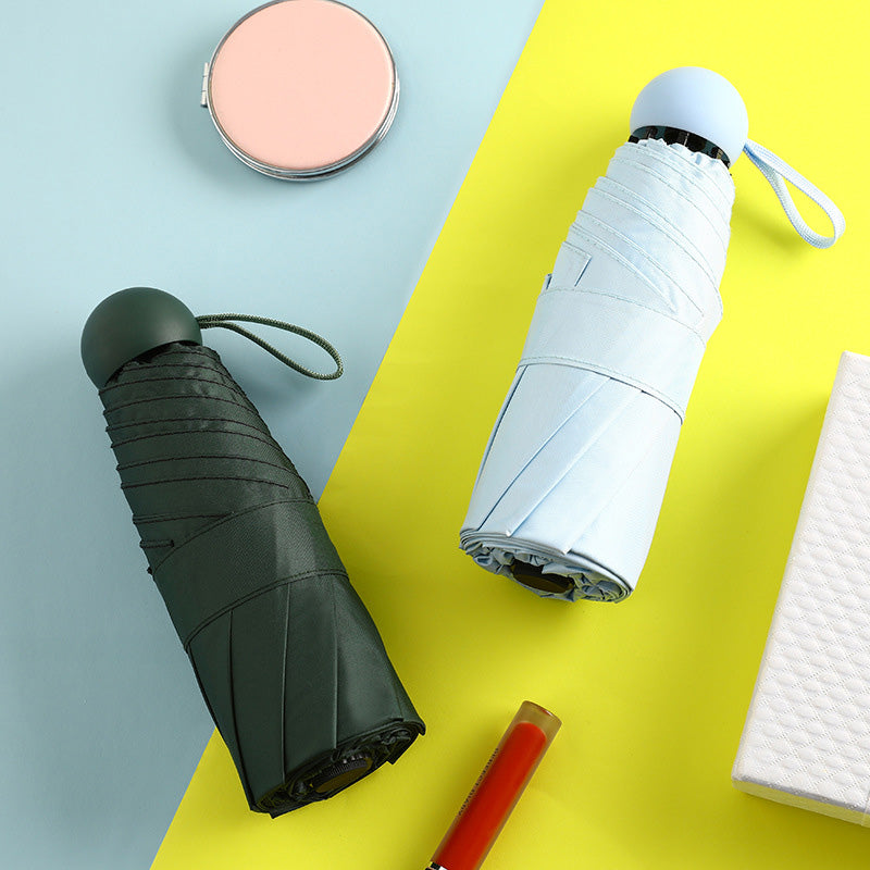 Foldable Umbrella with Capsule Storage Case - Compact & Durable