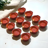 Water Sensor LED Diyas - Eco-Friendly, Battery Operated (Pack of 12)