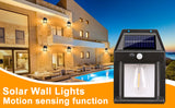 Solar Wall Lights Outdoor Motion Sensor LED Sconce (Pack of 1)