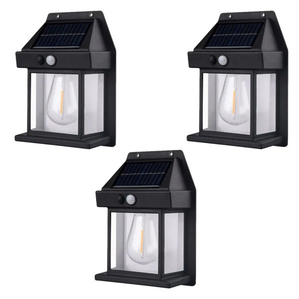 Solar Wall Lights Outdoor Motion Sensor LED Sconce (Pack of 1)