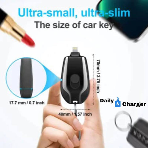 Emergency Keychain Power Bank (1500mAh)